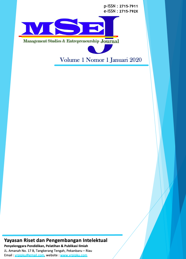 					View Vol. 2 No. 2 (2021): Management Studies and Entrepreneurship Journal (MSEJ)
				